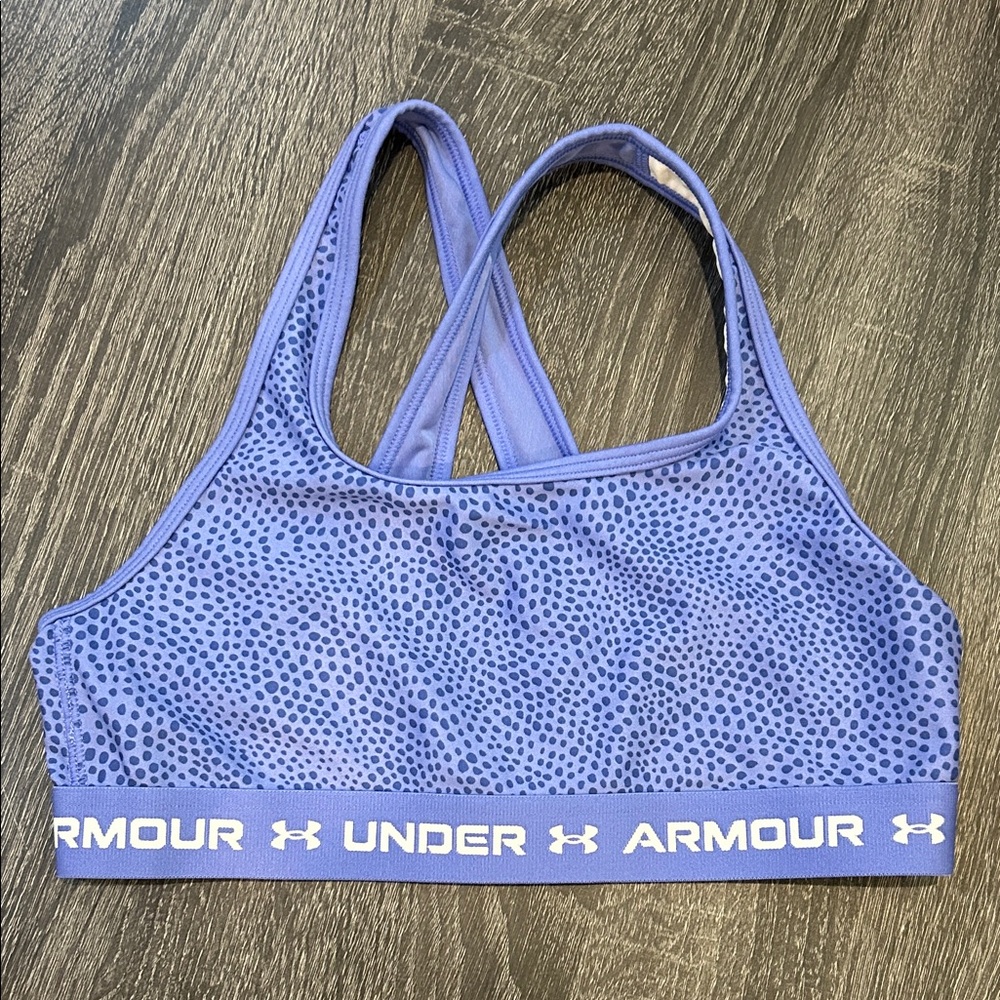Under Armour Lavender/Purple Crossback Sports Bra with Logo Band